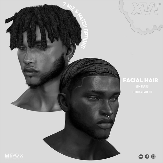 Second Life Marketplace XVI Facial Hair / EvoX HD / DEMO